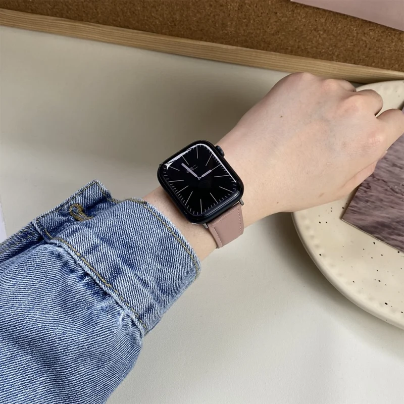 Bequem Apple Smartwatch Echtes Leder Universell Armband