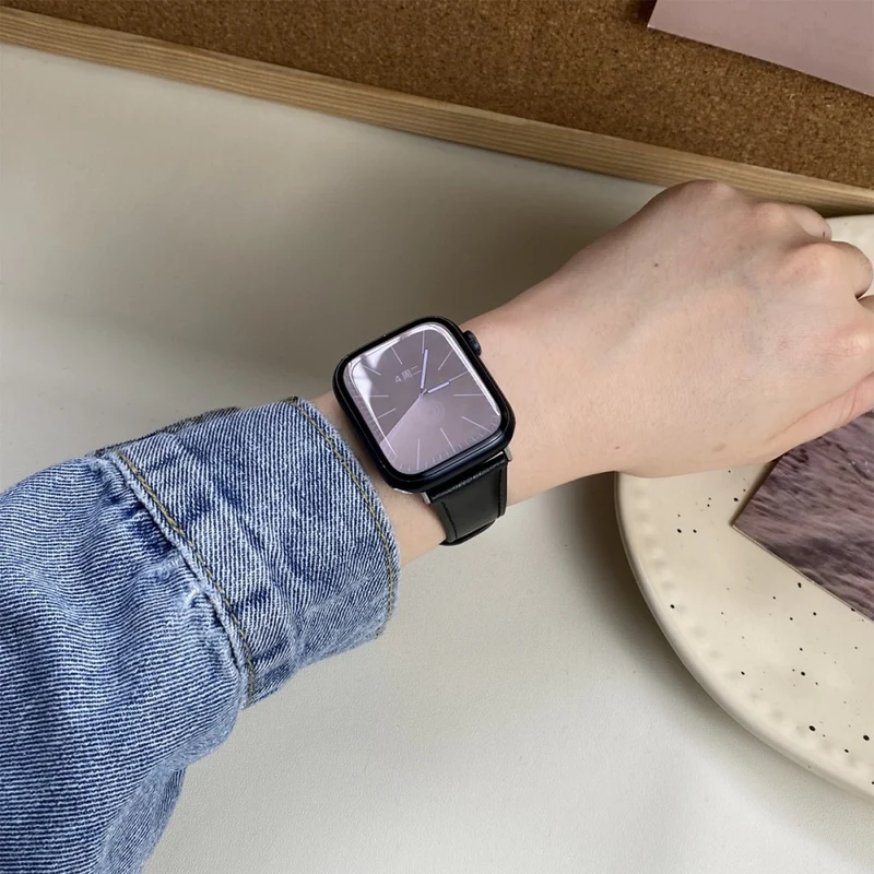 Bequem Apple Smartwatch Echtes Leder Universell Armband