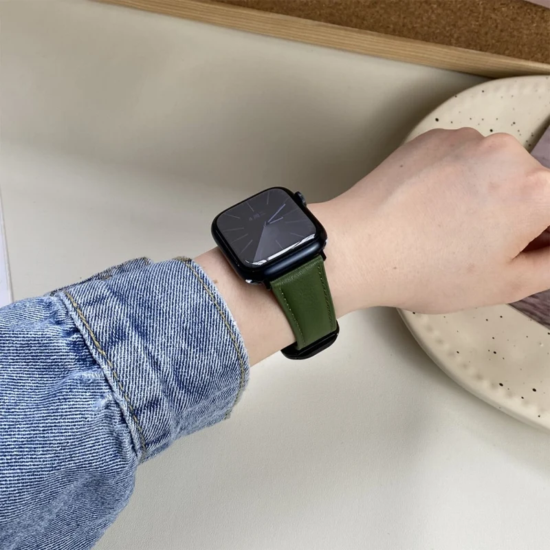 Absolut Angenehm Apple Smartwatch Echtes Leder Universell Armband