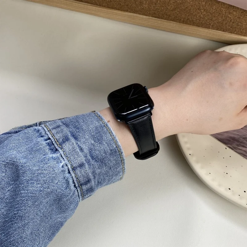 Absolut Angenehm Apple Smartwatch Echtes Leder Universell Armband