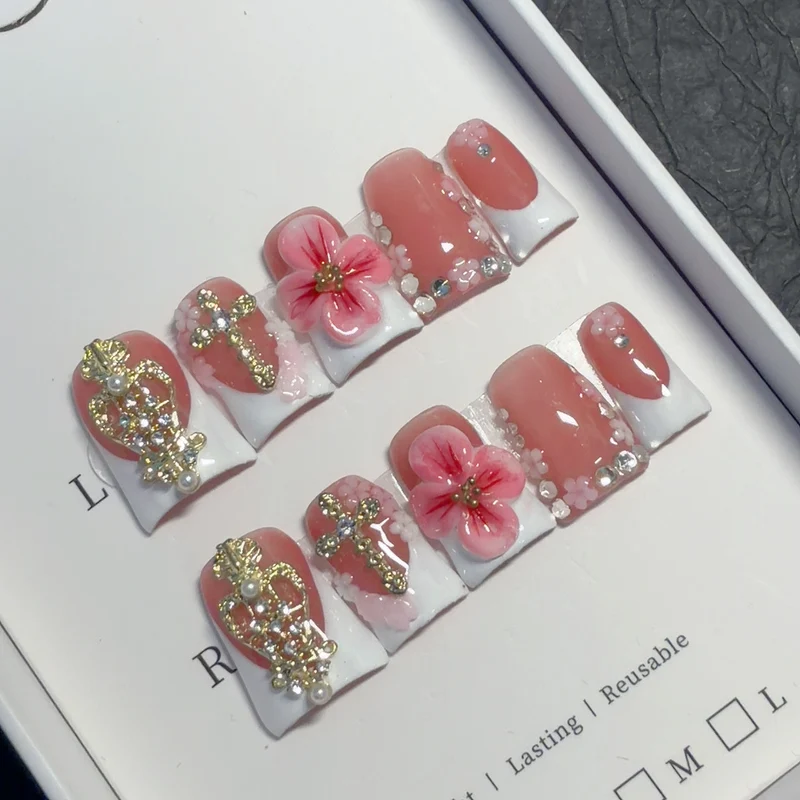 Dekorative Florale Press-On Nagel Set 1790731542