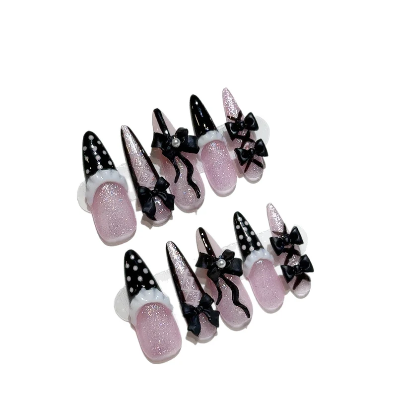 Dekorativer Künstlerischer Press-On Nagelset