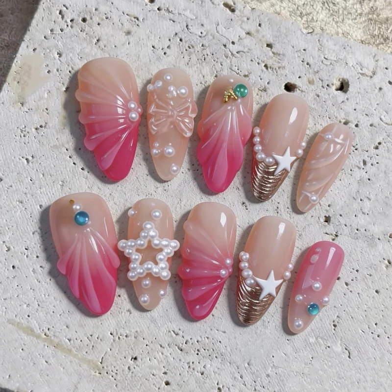 Dekorative 3D Nagelkunst Tipps Set