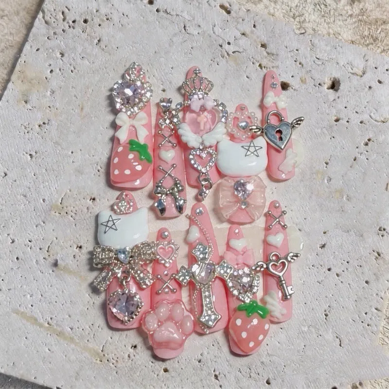 Dekorative 3D Nagelkunst Tipps Set
