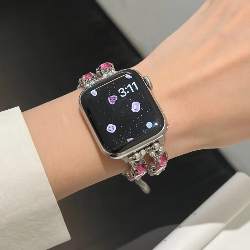 Apple Smartwatch Metall, Plastik Und Strass Universell Armband