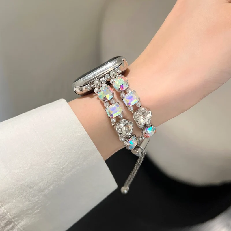 Apple Smartwatch Metall, Plastik Und Strass Universell Armband