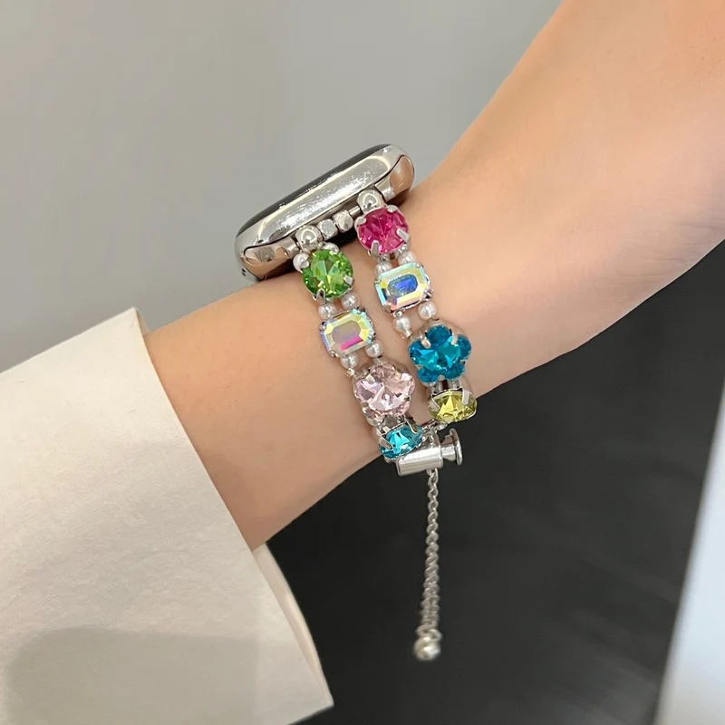 Apple Smartwatch Metall, Plastik Und Strass Universell Armband