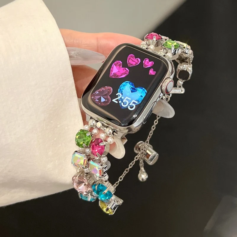Apple Smartwatch Metall, Plastik Und Strass Universell Armband