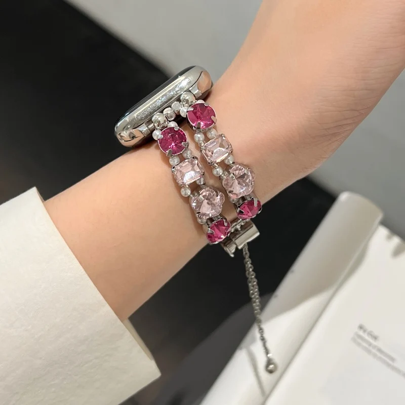 Apple Smartwatch Metall, Plastik Und Strass Universell Armband