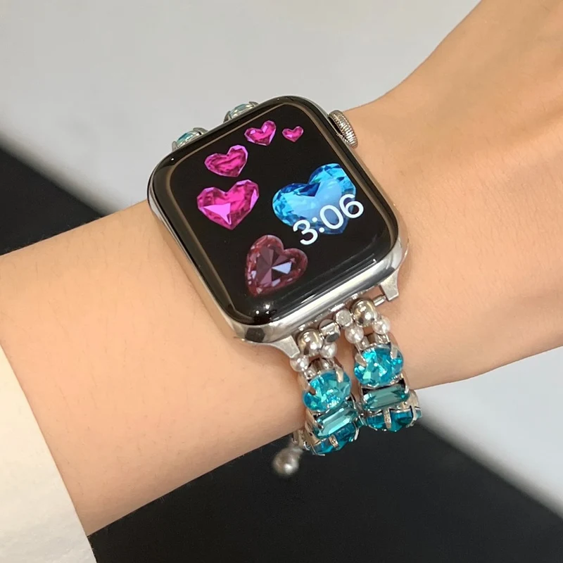 Apple Smartwatch Metall, Plastik Und Strass Universell Armband