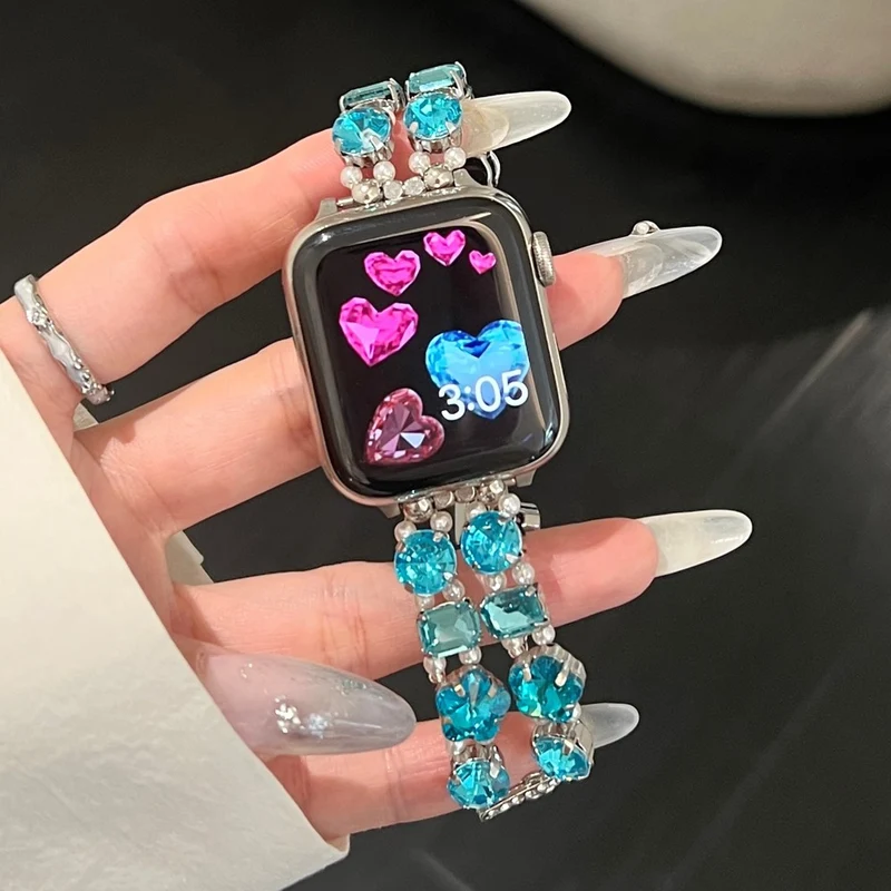 Apple Smartwatch Metall, Plastik Und Strass Universell Armband