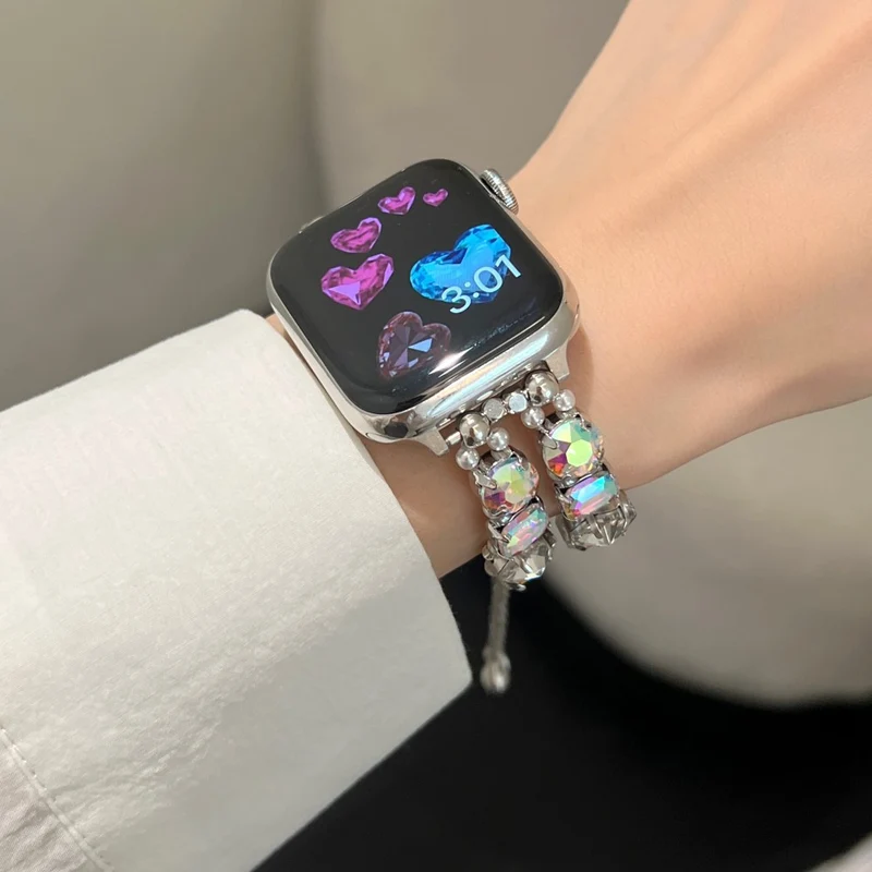 Apple Smartwatch Metall, Plastik Und Strass Universell Armband