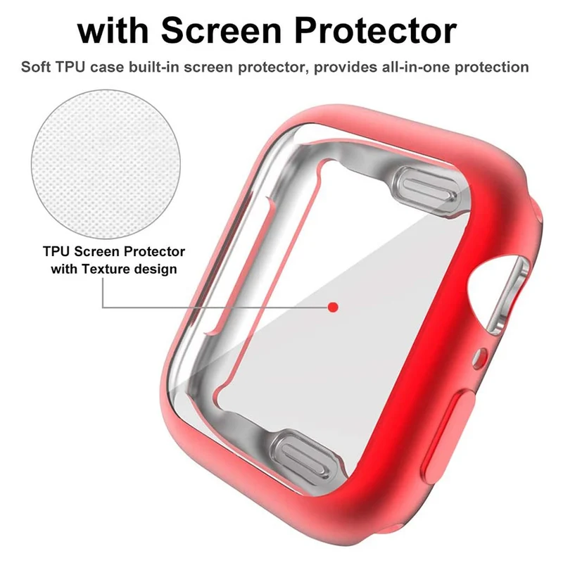 Apple Watch Series 1-3 42mm Hülle mit Displayschutz in Silikon