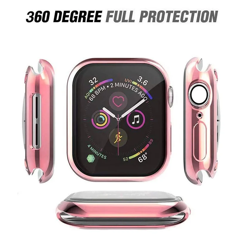Apple Watch Series 1-3 38mm Hülle mit Displayschutz in Silikon