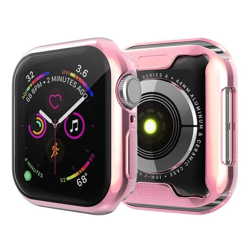 Apple Watch Series 1-3 38mm Hülle mit Displayschutz in Silikon