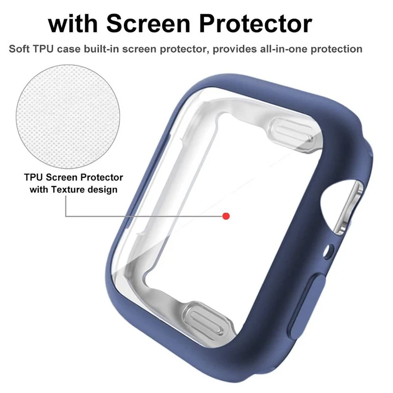 Apple Watch Series 1-3 38mm Hülle mit Displayschutz in Silikon