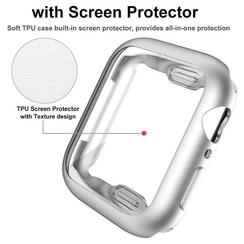 Apple Smartwatch Universell Hülle mit Displayschutz in Silikon