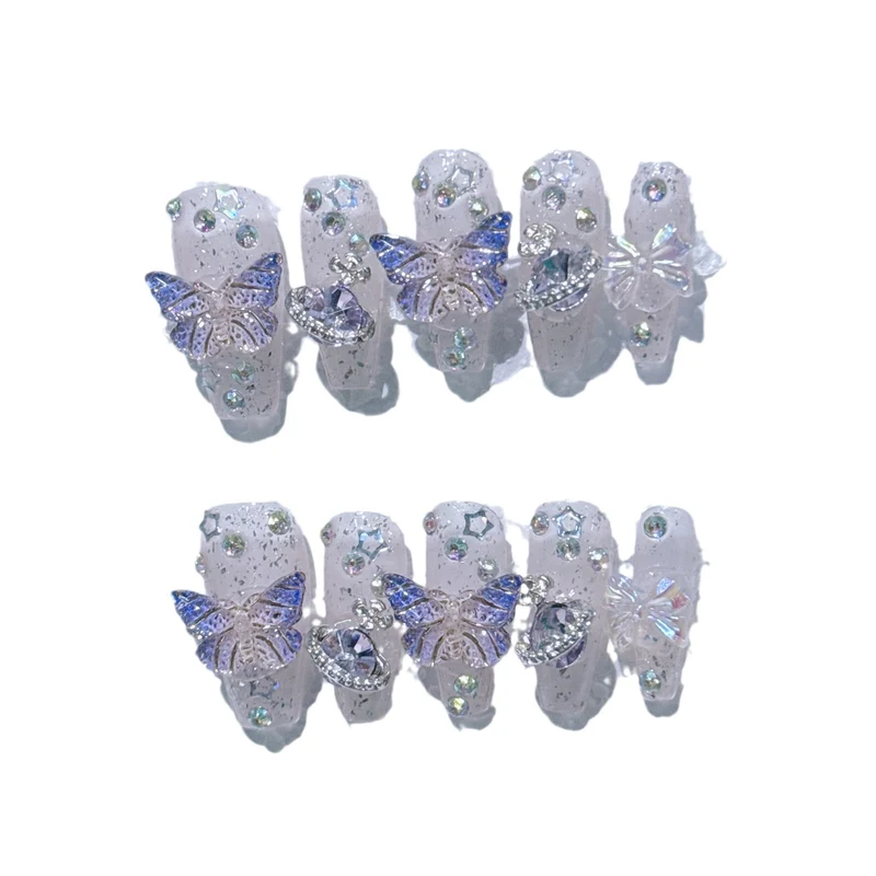 Butterfly Design Press-On Nagel Kunst Set