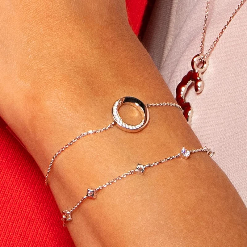 XENOX XS2128 Damen Armband Sterling-Silber 925 Silber weiß Zirkonia 20 cm