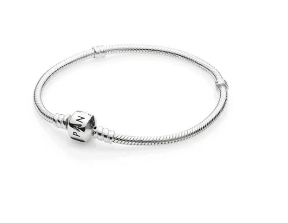 Pandora Moments Charm-Armband Schlangen-Glieder Silber 590702HV