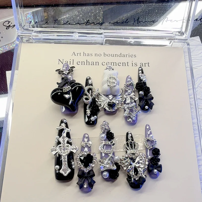 Künstlerisches Gothic Nagelkunst Design Set