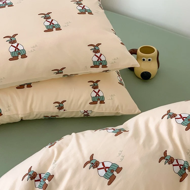 Baby- und Kinderbettwäsche-Set aus weichem Baumwoll-Perkal mit fröhlichem Elefantenmotiv