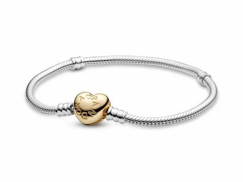 Pandora Damenarmband mit Herz-Verschluss 18cm Silber 568707C00-18