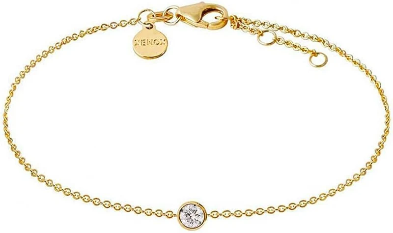Xenox Damen Armband mit Zirkonia Stein 18,5 Gold XS7320G