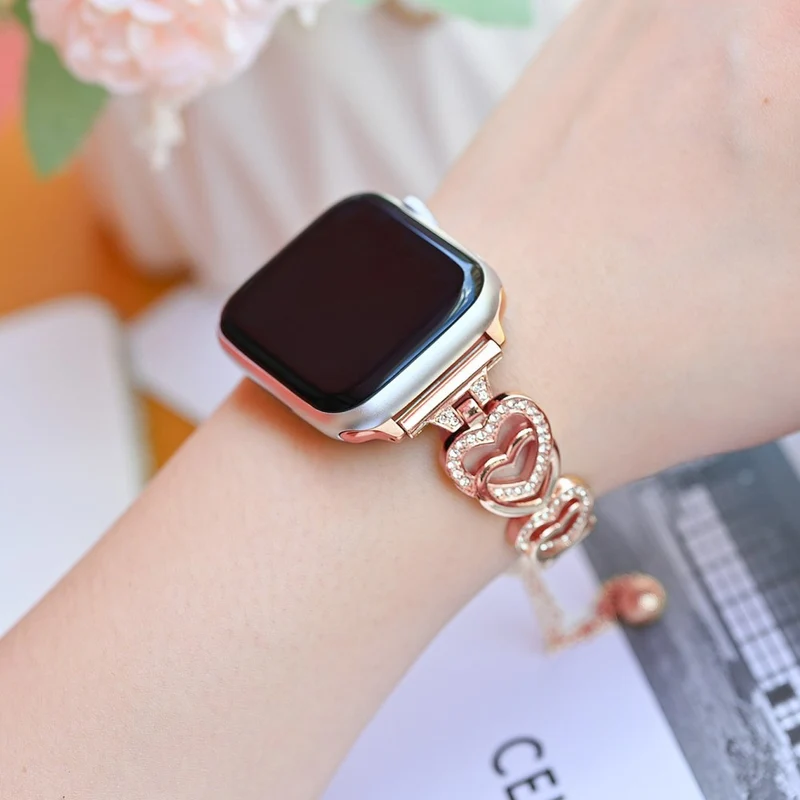 Apple Smartwatch Metall Und Strass Universell Armband