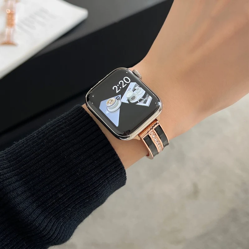Apple Smartwatch Metall Und Strass Universell Armband