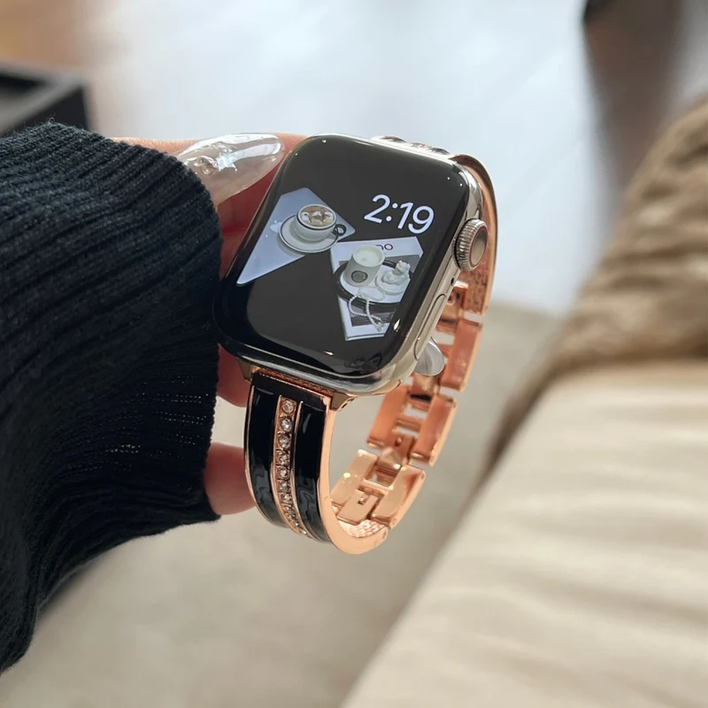 Apple Smartwatch Metall Und Strass Universell Armband
