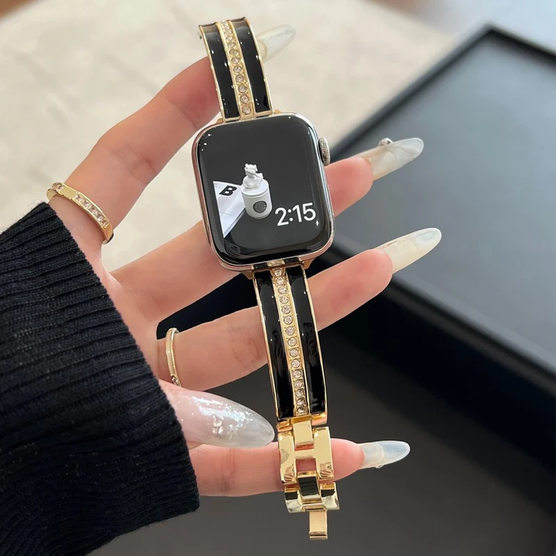 Apple Smartwatch Metall Und Strass Universell Armband