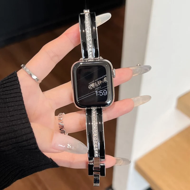 Apple Smartwatch Metall Und Strass Universell Armband