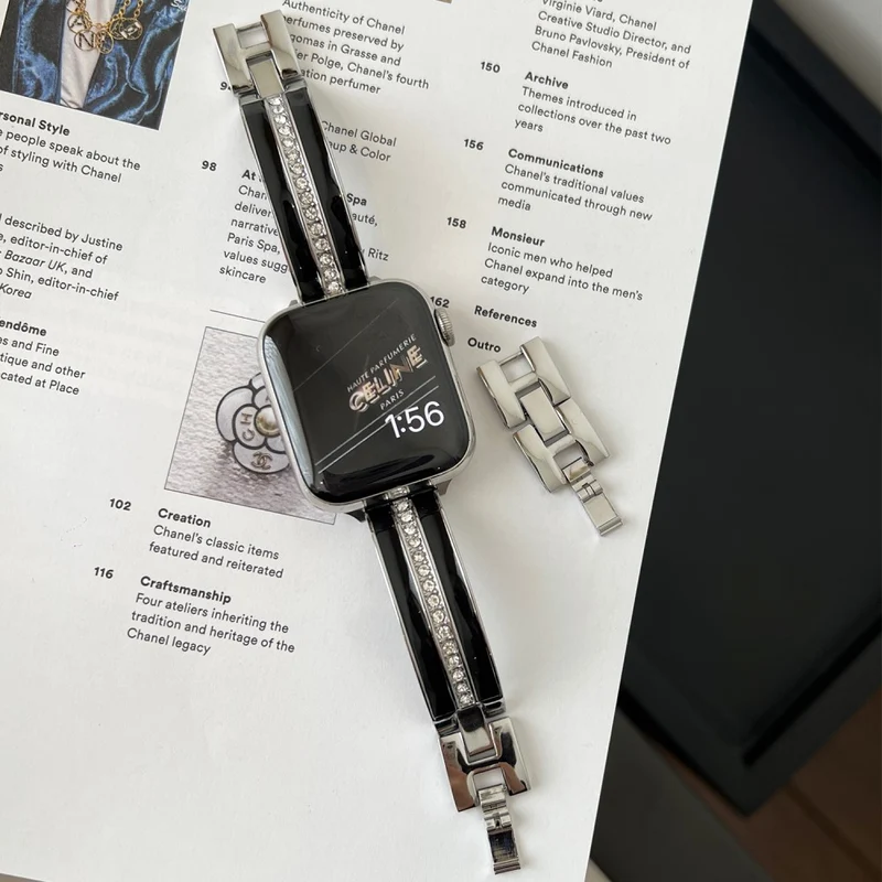 Apple Smartwatch Metall Und Strass Universell Armband