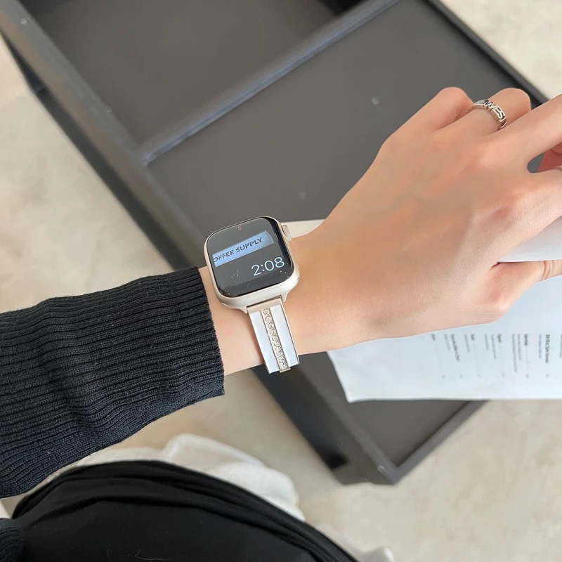 Apple Smartwatch Metall Und Strass Universell Armband