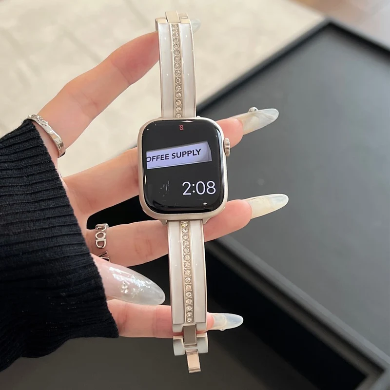 Apple Smartwatch Metall Und Strass Universell Armband