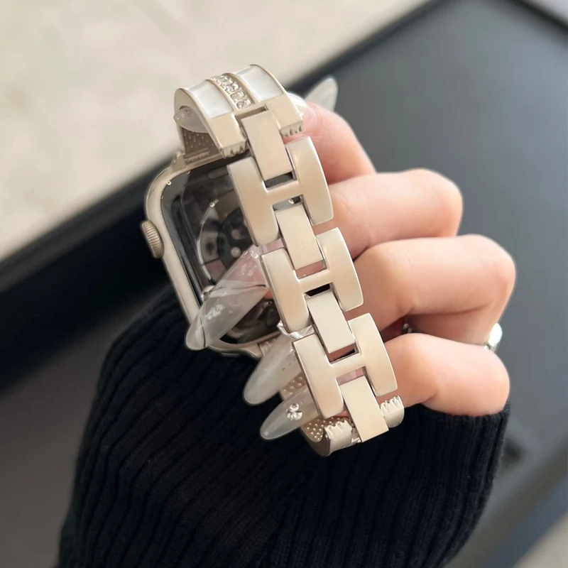 Apple Smartwatch Metall Und Strass Universell Armband