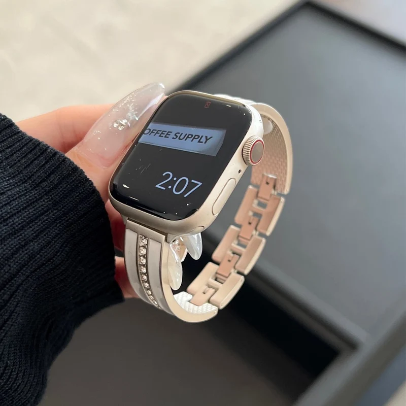 Apple Smartwatch Metall Und Strass Universell Armband