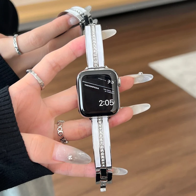 Apple Smartwatch Metall Und Strass Universell Armband