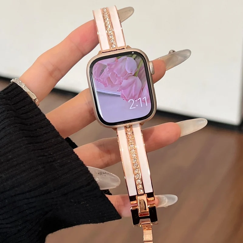 Apple Smartwatch Metall Und Strass Universell Armband
