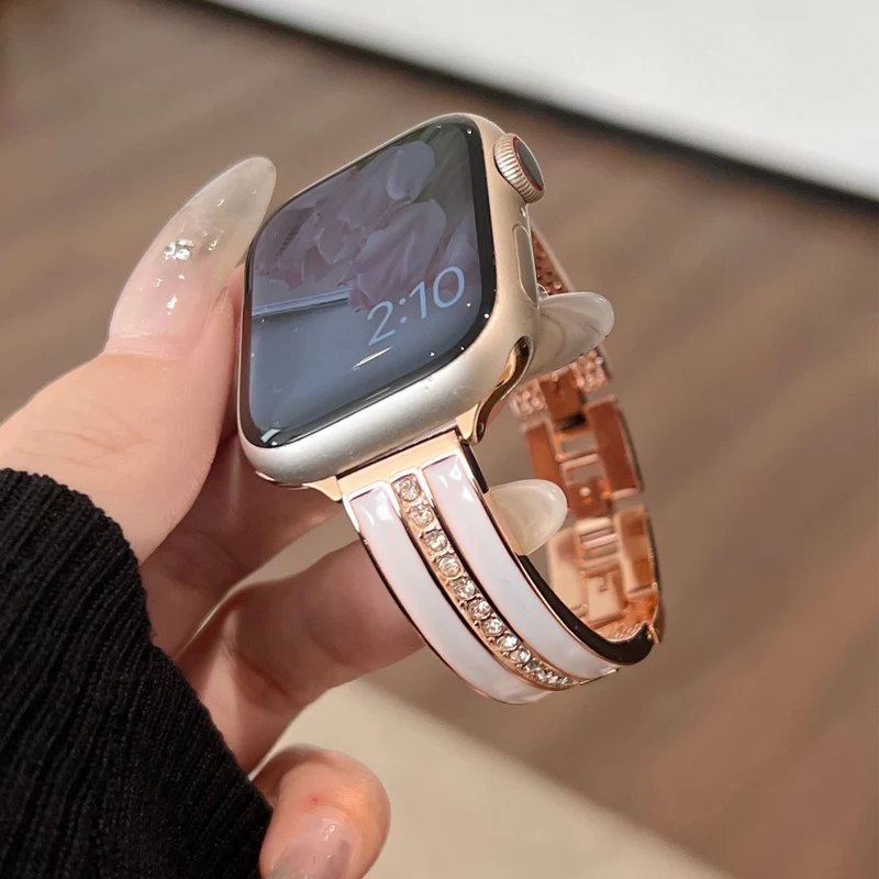 Apple Smartwatch Metall Und Strass Universell Armband