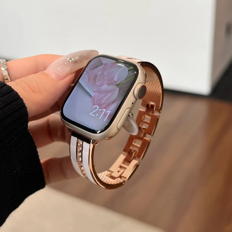 Apple Smartwatch Metall Und Strass Universell Armband