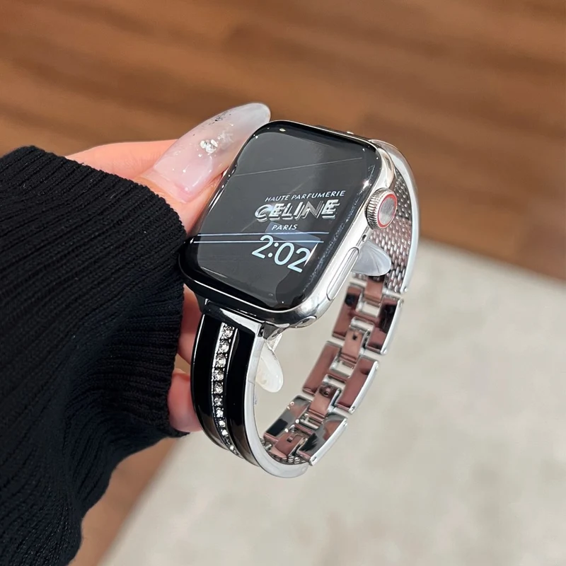 Apple Smartwatch Metall Und Strass Universell Armband