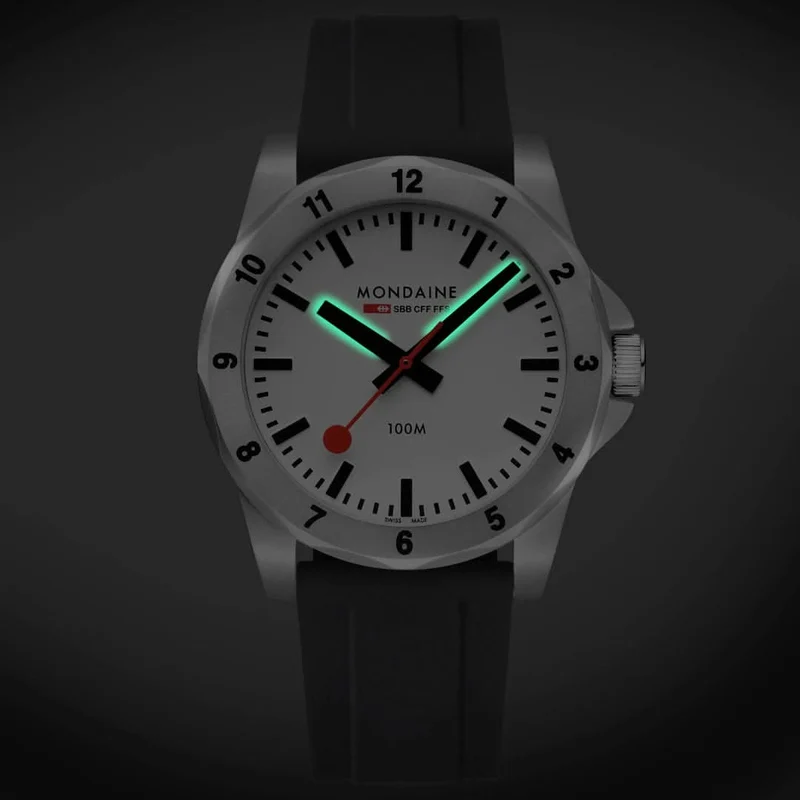 Mondaine Numeri MSN.4211B.RB Herrenuhr • BackLight Technik • 10 ATM