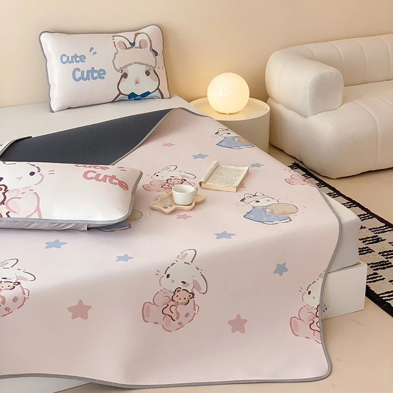 Kinder-Matratzenschoner-Topper mit rutschfester Unterseite und niedlichem Bären-Print