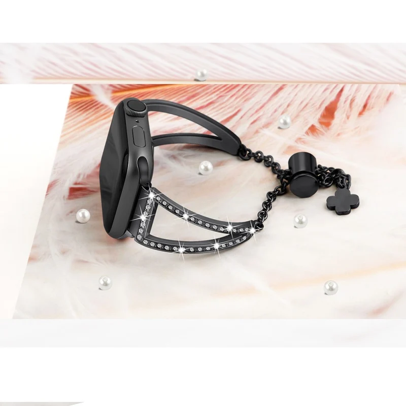 Absolut Bequem Apple Smartwatch Strass Universell Armband