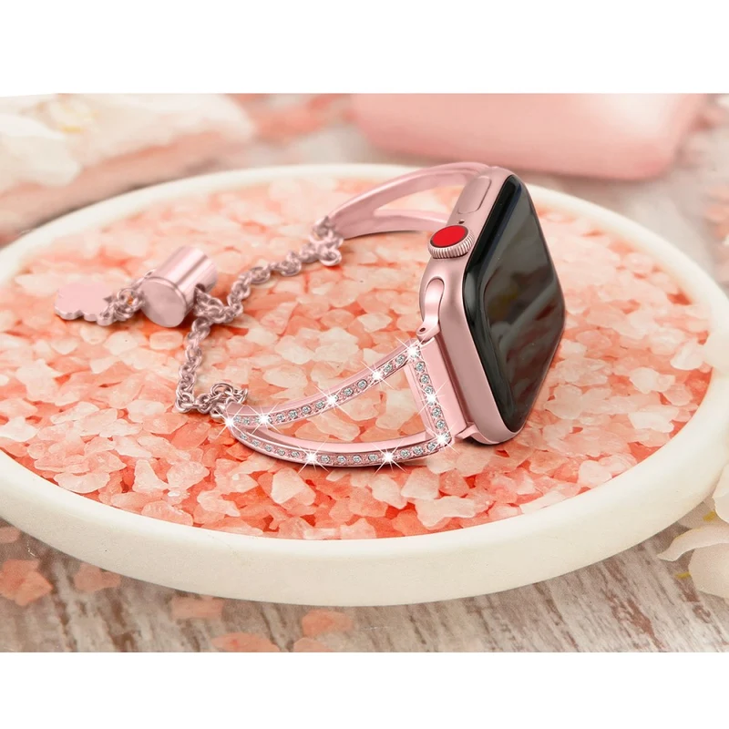 Absolut Bequem Apple Smartwatch Strass Universell Armband