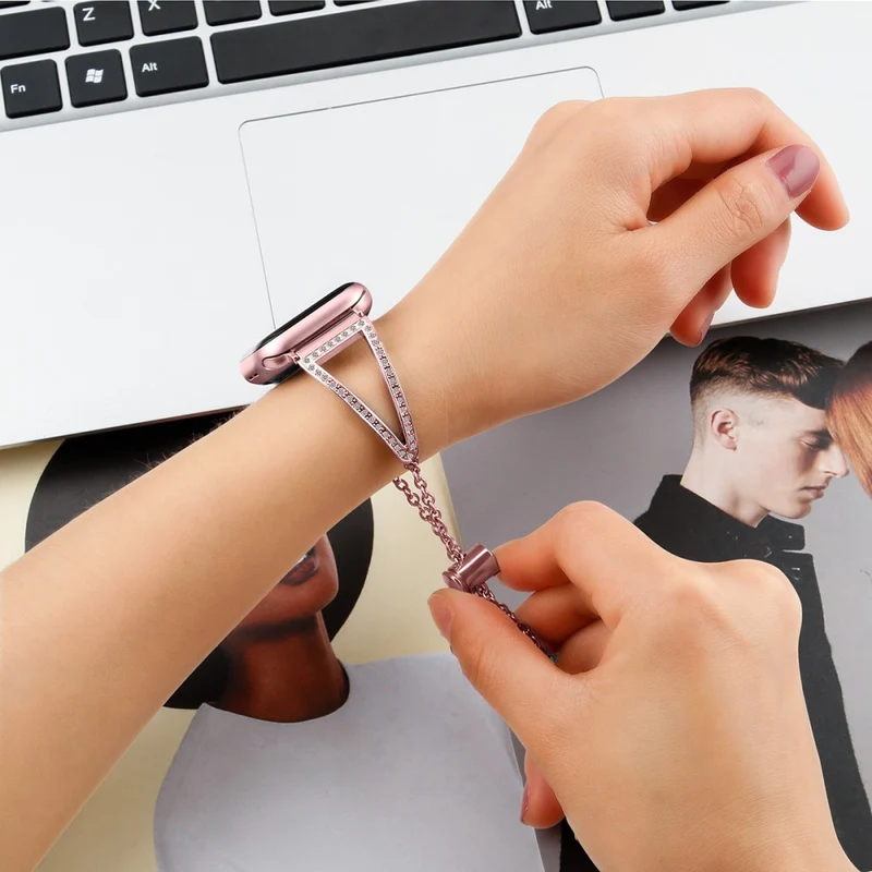 Absolut Bequem Apple Smartwatch Strass Universell Armband