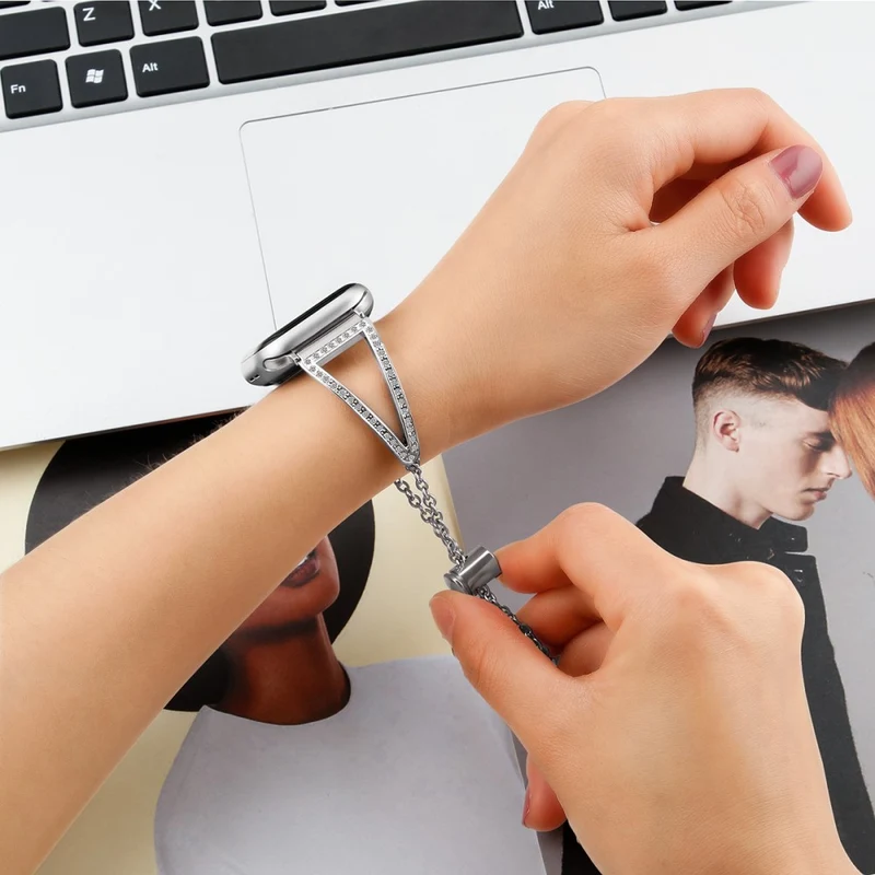 Absolut Bequem Apple Smartwatch Strass Universell Armband