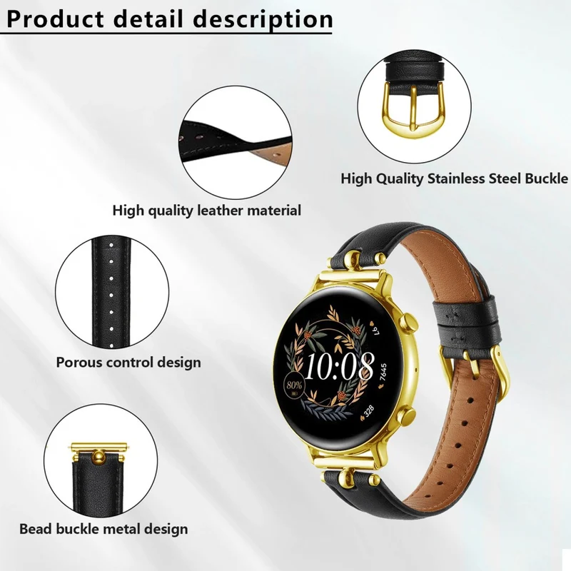 Sehr Schön Samsung Galaxy Watch 5 Pro / Samsung Galaxy Watch 6 Classic (47mm) Echtes Leder Universell Armband